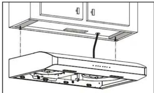 NuTone NRLE130WH - Install the Hood (Standard Installation) - 1