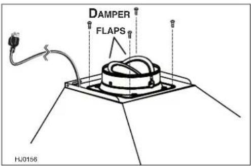 NuTone NW830SS - INSTALL 6" ROUND ADAPTER/DAMPER - 1