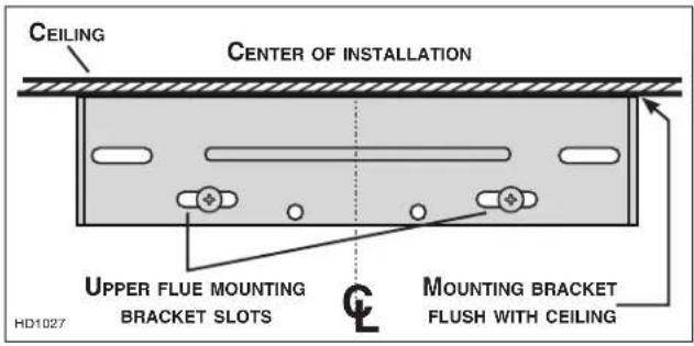 NuTone NW830SS - INSTALL UPPER FLUE MOUNTING BRACKET - 1
