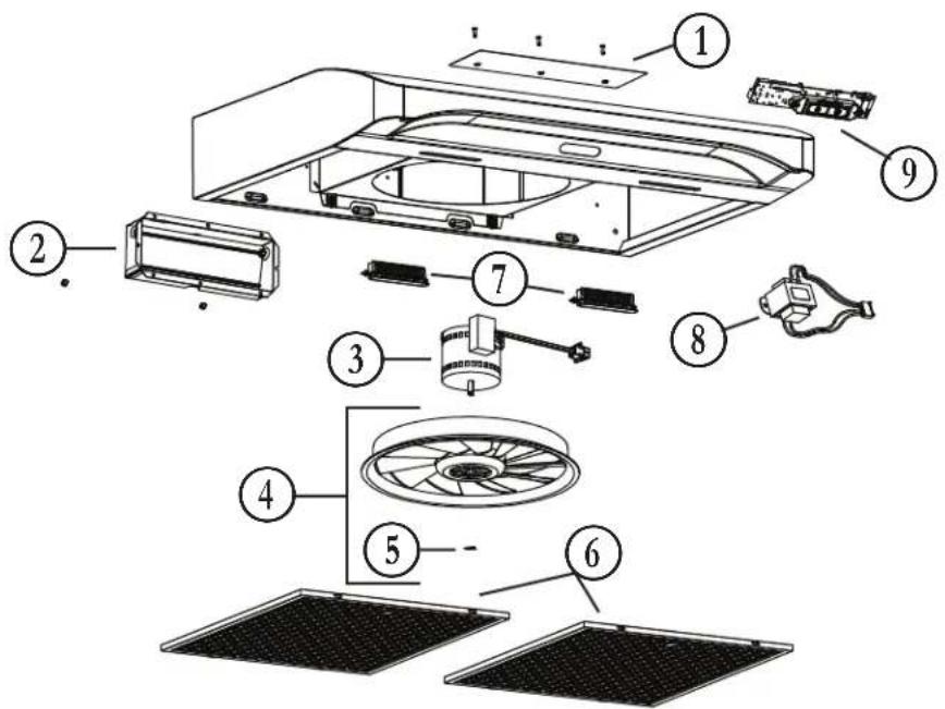 NuTone NQDD130SS - REPUESTOS Y REPARACIONES - 1