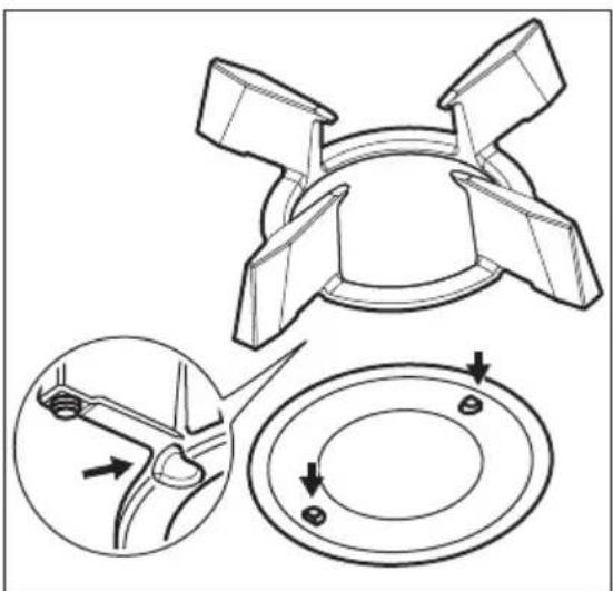 ELECTROLUX KGU753723Z - Retrait et installation des supports de casserole - 1