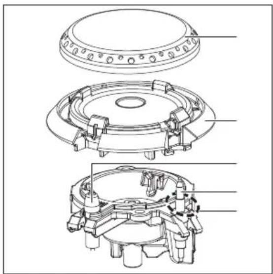 ELECTROLUX KGU753723Z - Descripción general del quemador - 1
