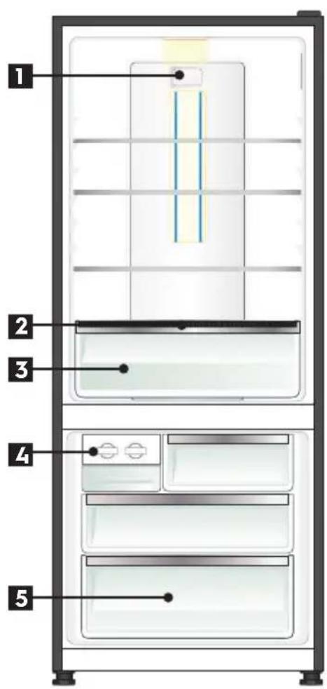 AEG ATE5700C - BOTTOM MOUNT REFRIGERATOR FEATURES - 1
