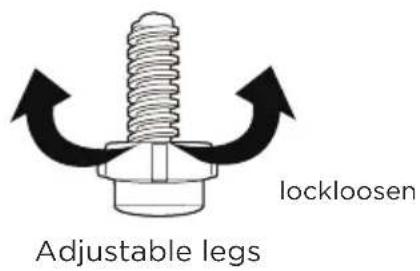lockloosen Adjustable legs