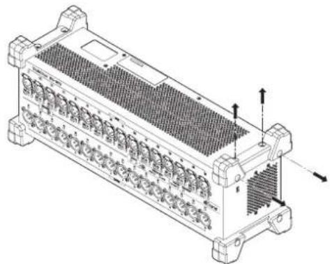TASCAM SB-16D - Die Einbauwinkel befestigen - 1
