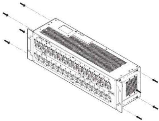 TASCAM SB-16D - Attaching the rackmount ears - 2