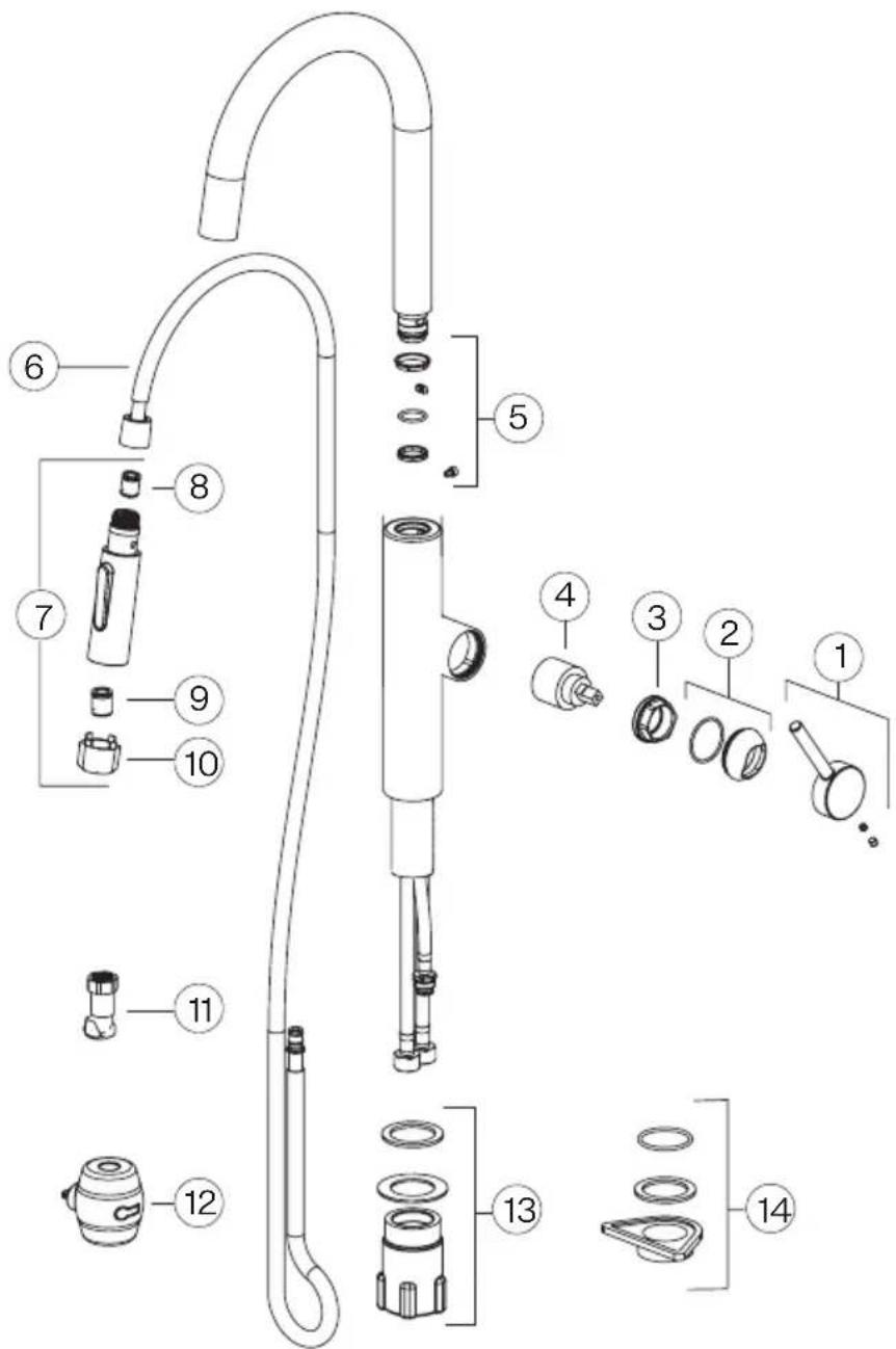 FRANKE PES-PD-SNI - Spare/replacement list - 1