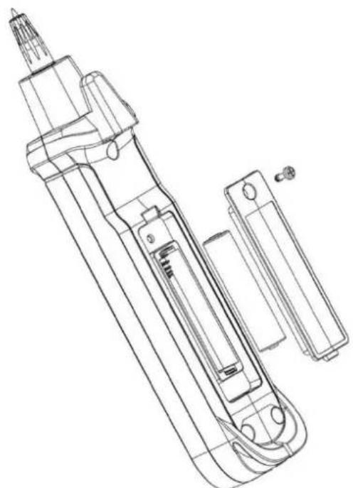 Uni-T UT118C - Installation ou remplacement de la pile (Figure 9) - 1
