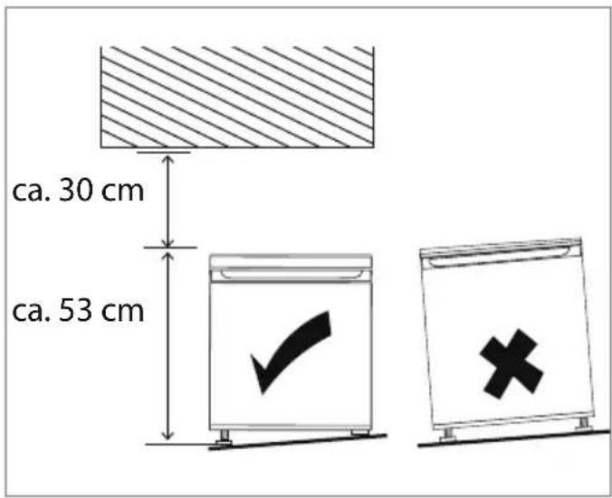 MEDION MD 37274 - Posizionamento e livellamento del congelatore - 1