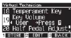 KAWAI CA501 - Paramètres Volume des touches utilisateur - 1