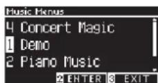 KAWAI CA501 - Passer au mode menu Musique - 1