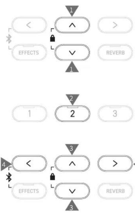 KAWAI CA501 - Acceder aux paramètres Bluetooth - 3