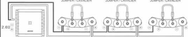 ALPINE S2-W12D4 - Example 7 One Amplifier + Three Subwoofer - 1