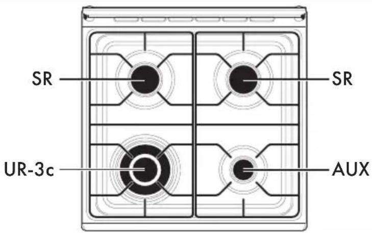 SMEG CO60GMA - Plaque de cuisson - 1