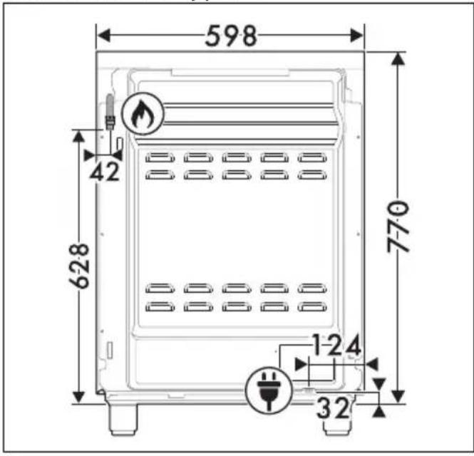 SMEG CO60GMA - Dimensions de l'appareil - 1