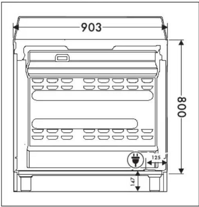 SMEG TR90IMGR - Dimensions de l'appareil - 1