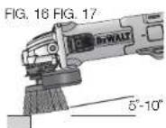 DEWALT DCB127 - USING WIRE CUP BRUSHES AND WIRE WHEELS (FIG. 16, 17) - 1