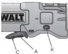 DEWALT DCB127 - LOCK-ON BUTTON (FIG. 6) DWE402, DWE402G - 2