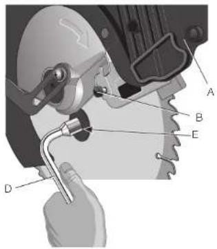 DEWALT DCB205 - PERILLA DE FIJACIÓN DE BISEL (FIG. 4) - 1