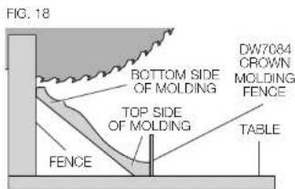 DEWALT DCB205 - INSTRUCTIONS FOR CUTTING CROWN MOLDING LAYING FLAT AND USING THE COMPOUND FEATURES - 2