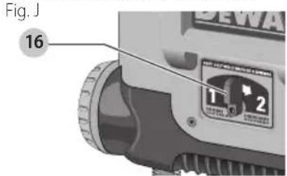 DEWALT DCB609 - Speed Selection (Fig. J) - 1