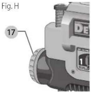 DEWALT DCB609 - Butée de porte-outil (Fig. H) - 1