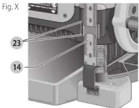 DEWALT DCB609 - Étalonnage de l'échelle de réglage de la profondeur (Fig. X) - 1