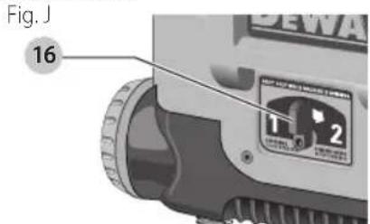 DEWALT DCB609 - Selección de Velocidad (Fig. J) - 1