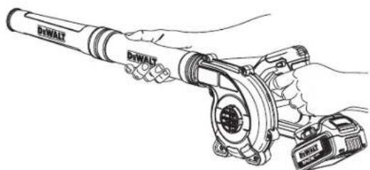 DEWALT DCE100 - ACAUTION: Do not point unit discharge at self or bystanders. - 2