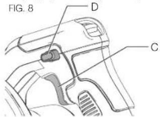 DEWALT DCE100 - Mettre l'interrupteur à la position « on » (marche) (Fig. 2, 8, 9) - 1