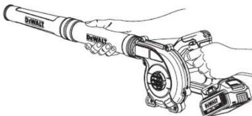 DEWALT DCE100 - Mettre l'interrupteur à la position « on » (marche) (Fig. 2, 8, 9) - 2