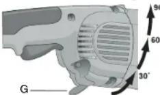 DEWALT DWE5615 - Rotating the Rear Handle - 1