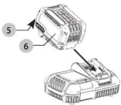 DEWALT DCBL722 - Carga de una bateria (Fig. C) - 1