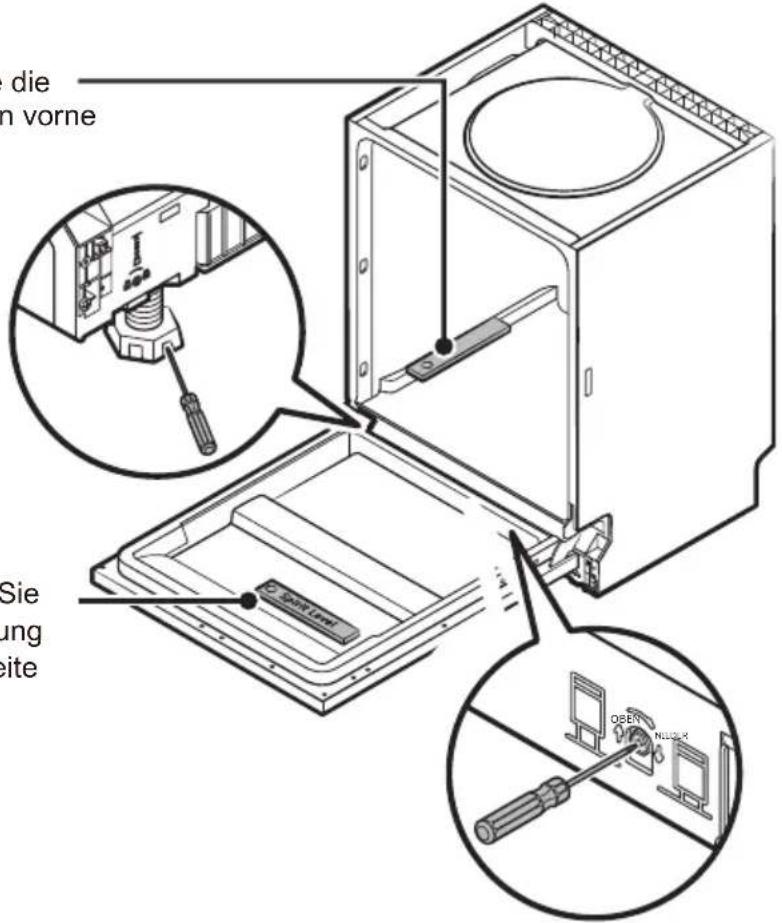SCHNEIDER SCDW644D00 - Schritt 5: Nivellieren Sie die Spülmaschine - 1