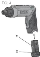 DEWALT DWST83472 - Cómo instalar y retirar la unidad de batería (Fig. 4) FIG. 4 - 1