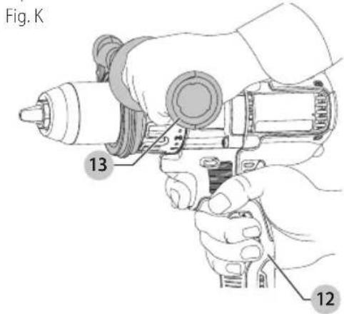 DEWALT DCD997C - Proper Hand Position (Fig. K) - 1