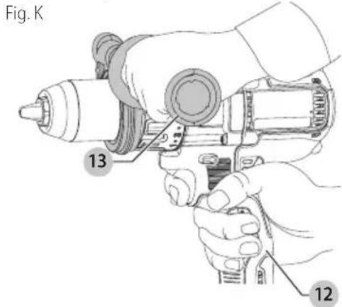 DEWALT DCD997C - Posición Adecuada de las Manos (Fig. K) - 1