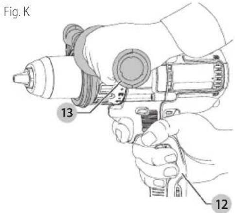 DEWALT DCD997C - Position correcte des mains (Fig. K) - 1