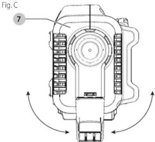 DEWALT DCL077 - Pivotement du boîtier de la lampe (Fig. C, D) - 1