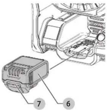 DEWALT DCE511 - Installing and Removing the Battery Pack (Fig. A, F) - 1