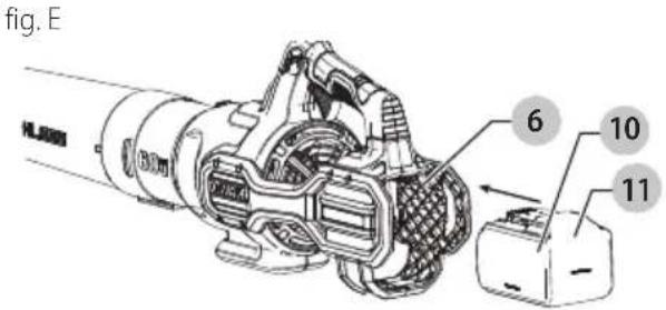 DEWALT DCBL772 - Instalación y desinstalación de paquete de batería (Fig. E, F) - 1