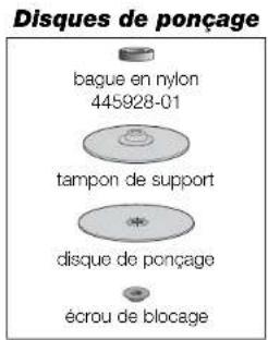 Disques de ponçage bague en nylon 445928-01 tampon de support disque de ponçage écrou de blocage