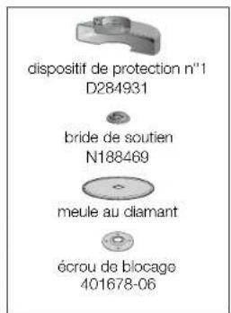 dispositif de protection n°1 D284931 bride de soutien N188469 meule au diamant écrou de blocago 401678-06