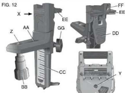 DEWALT DCB119 - Using the Laser with a Wall Mount (Fig. 12) - 1