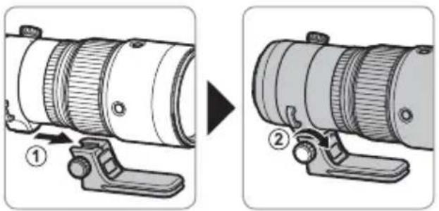 FUJIFILM GF500mmF5.6 R LM OIS WR - Instalación del pie del collar del trípode - 1