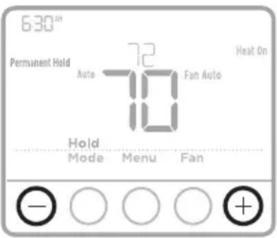 HONEYWELL T4 Pro TH4110U2005 - Program schedule override (permanent) - 1
