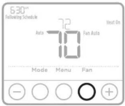 HONEYWELL T4 Pro TH4110U2005 - Réglages pour le fonctionnement du ventilateur - 1