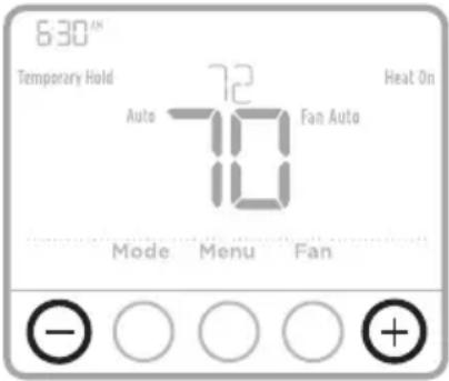 HONEYWELL T4 Pro TH4110U2005 - Program schedule override (temporary) - 1