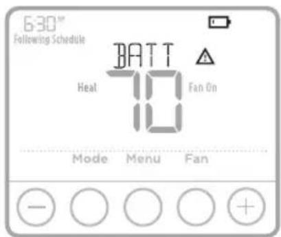 HONEYWELL T4 Pro TH4110U2005 - Low Battery Warning - 1