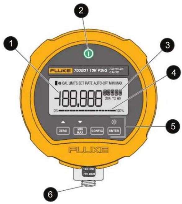 FLUKE 700G29 - Ecran et boutons - 1
